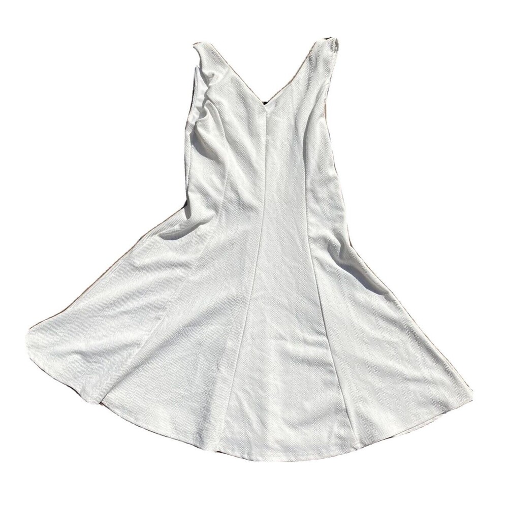 She + Sky White Fit & Flare Dress Womens Size Medium Sleeveless
